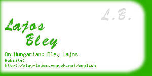 lajos bley business card